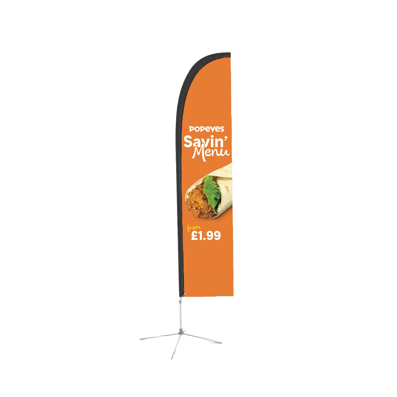 Feather Flag 2.8m Premium Savin Menu - Wrap