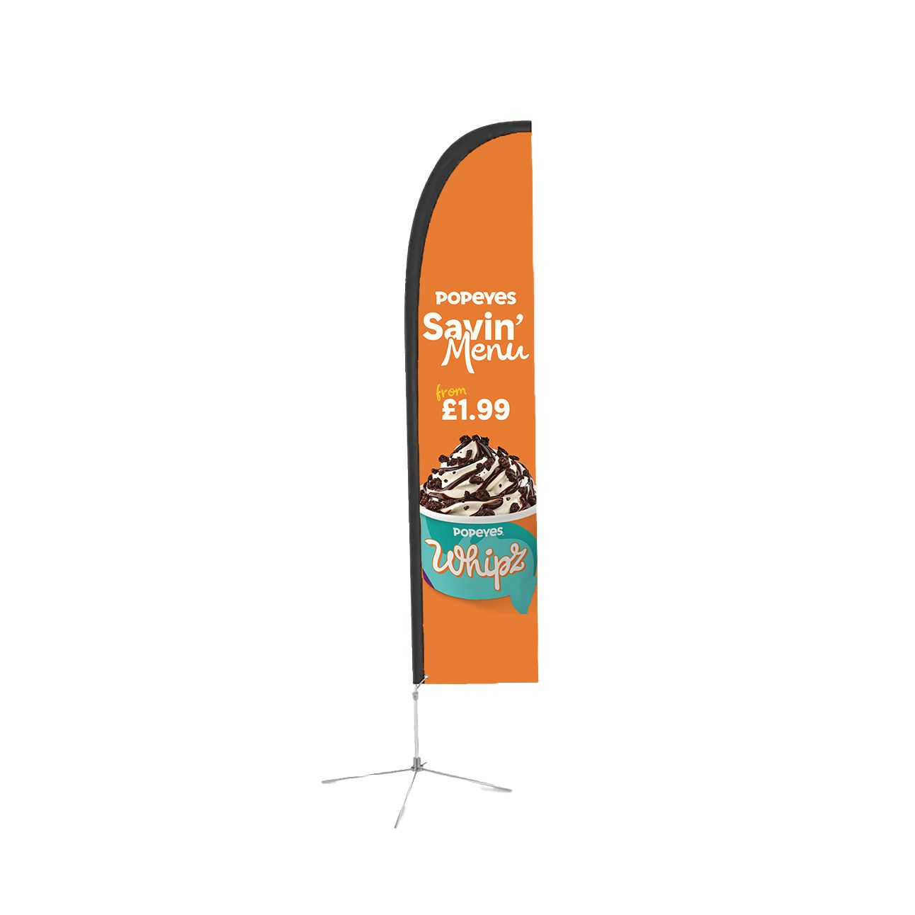 Feather Flag 2.8m Premium Savin Menu - Whipz