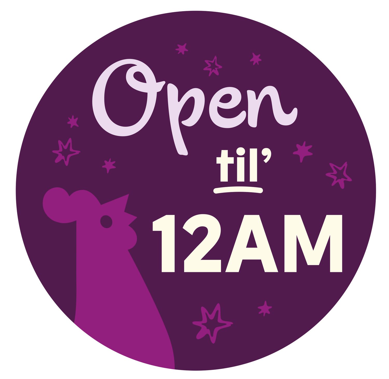 Now Open Vinly Sticker 594 Circumference