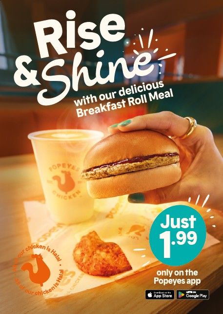Brekkie Meal Chicken A-Board Poster A0