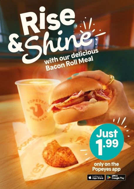 Brekkie Meal Bacon A-Board Poster A0