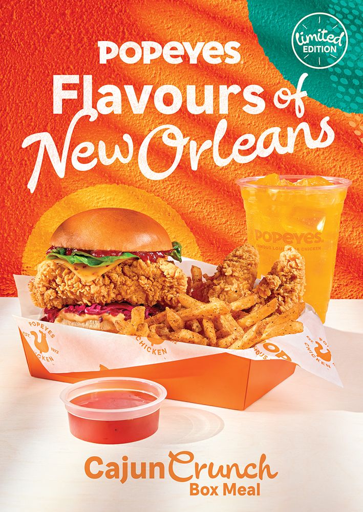 Cajun Crunch Box Meal A-Board Poster A0