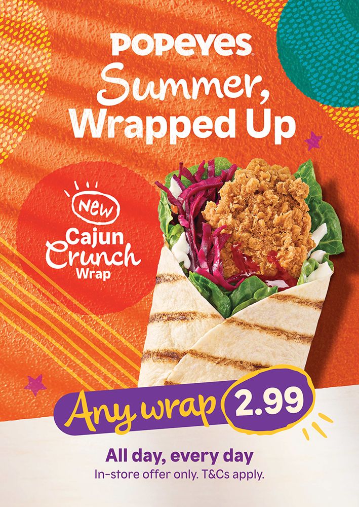 Cajun Crunch Wrap A-Board Poster A0