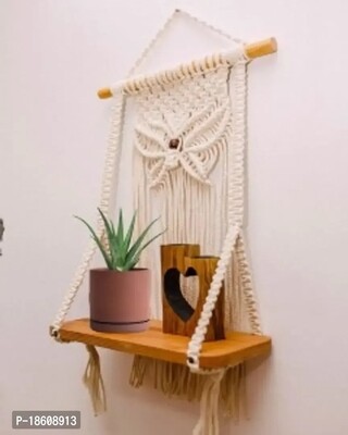 Designer white fabric wall hanging for Home decoration