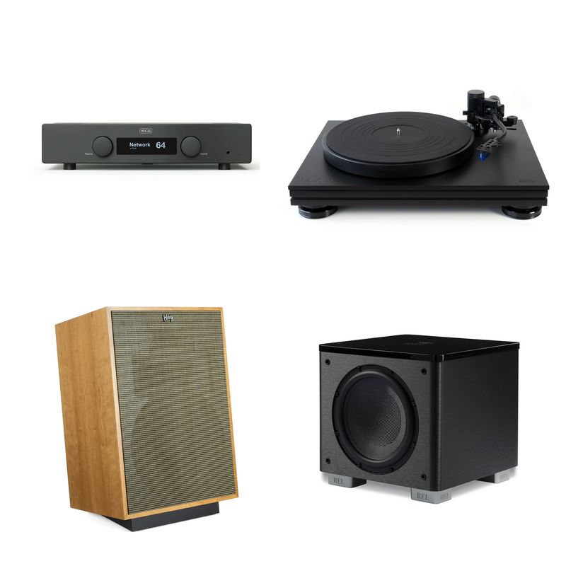 Bundle: Music Hall Stealth Turntable, Hegel H120 Integrated Amp, Klipsch Heresy IV Floorstanding Speakers, REL HT/1003 MKII 10" Powered Subwoofer
