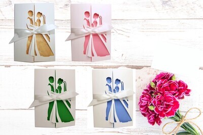 Bride and Groom Wedding Gate Fold Card