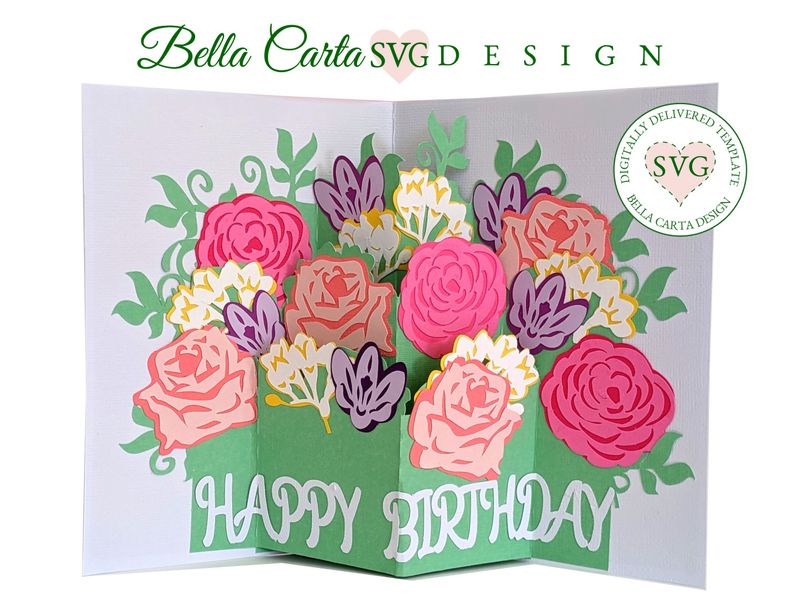 Flower Bouquet Pop Up Card