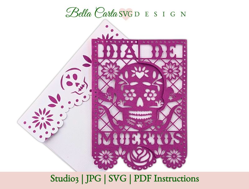 Dia De Muertos SVG | Day of the Dead Cricut Invitation Template