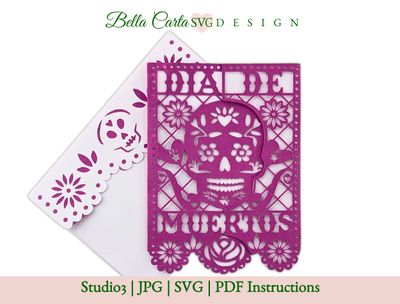 Dia De Muertos SVG | Day of the Dead Cricut Invitation Template