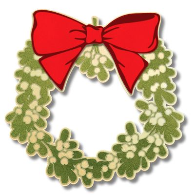 Holiday Mistletoe Wreath