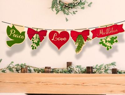 Mistletoe Christmas Banner