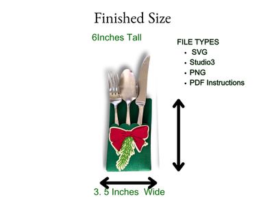 Mistletoe Christmas Flatware Sleeves