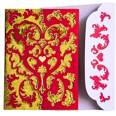 Romantic Rococo Heart Card