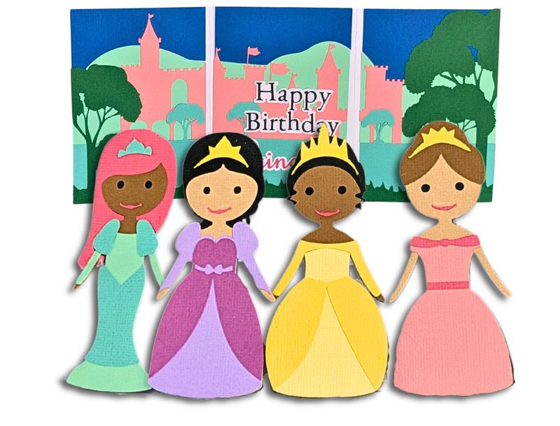 Princess Dolls Playset Birthday Card