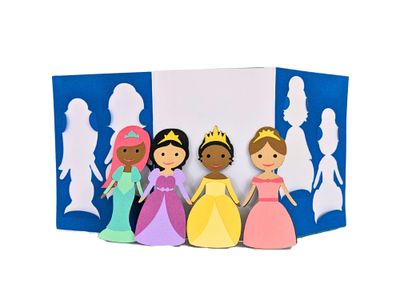 Princess Dolls Playset Birthday Card