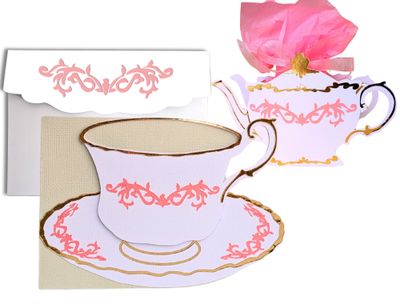 Tea Cup Card and Teapot Gift Box