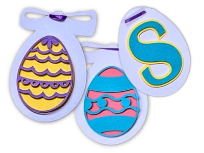 Easter Eggs 3D SVG Banner