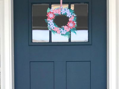 Tropical Flower Wreath 3D SVG