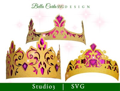 Fairytale Party Crowns, Tiaras | 3D SVG Project