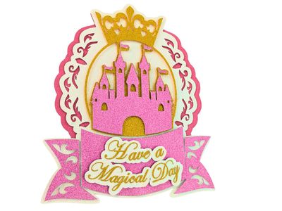 Fairytale Castle Cake Topper Party SVG, PDF