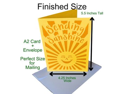 Sending Sunshine Kindness Card SVG + PDF