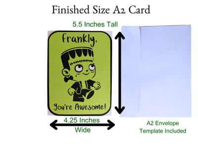 Funny Frankenstein Card SVG + PDF