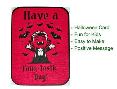 Cute Vampire Card SVG + PDF