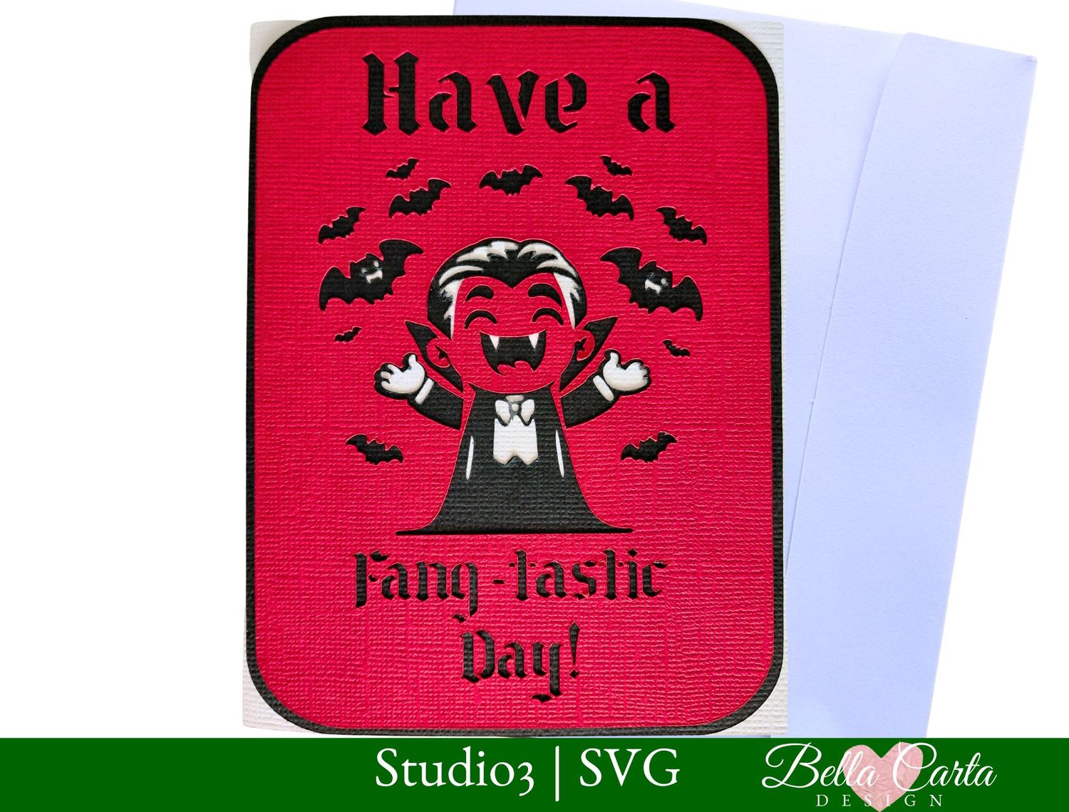 Cute Vampire Card SVG