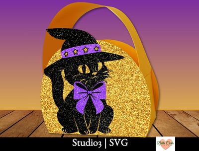 Halloween Black Cat Basket