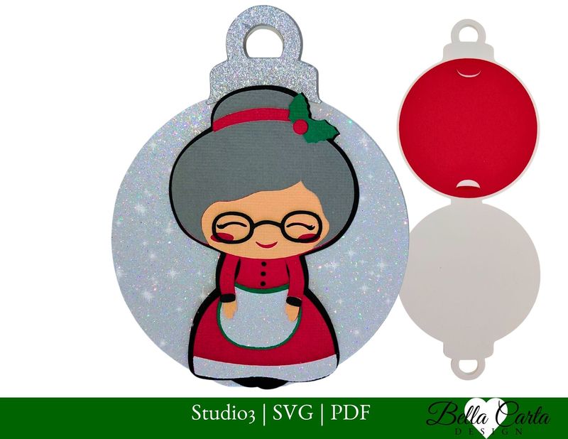 Mrs Claus Gift Card Holder SVG + PDF