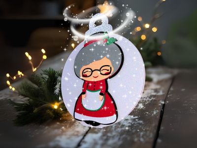 Mrs Claus Gift Card Holder SVG + PDF