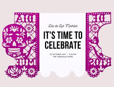 Dia De Muertos SVG | Day of the Dead Cricut Card Template