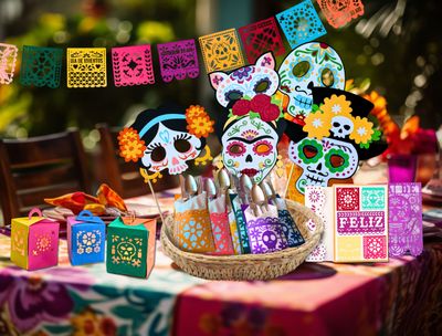 Celebrate the vibrant traditions of Dia de Los Muertos with our Day of the Dead Party Bundle SVG Templates! This all-in-one bundle is perfect for crafting unique and colorful party decorations that capture the essence of this meaningful holiday. Whether you're planning a festive fiesta or a heartfelt family gathering, this bundle has everything you need to make your celebration unforgettable.