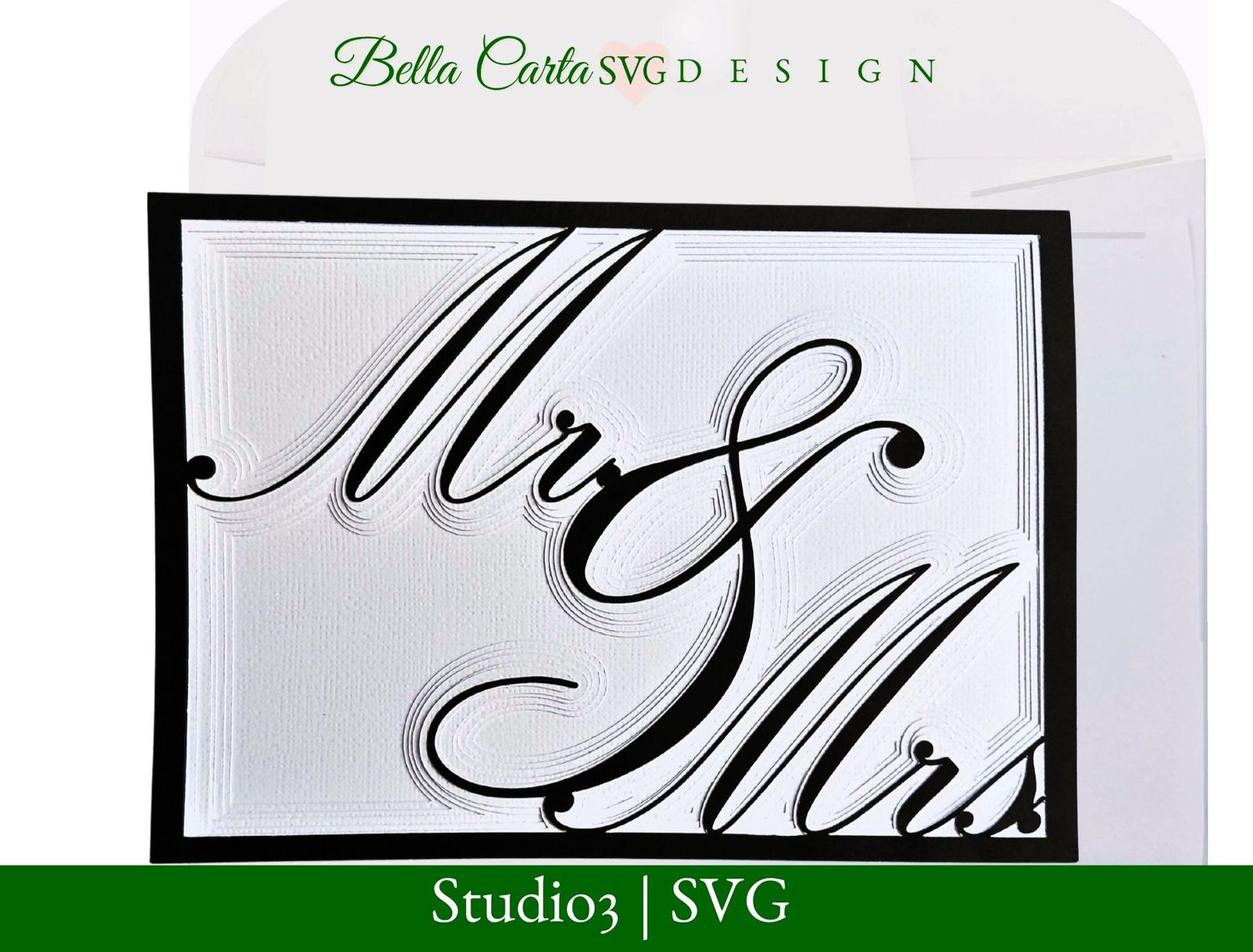 Mr. and Mrs. SVG Wedding Card