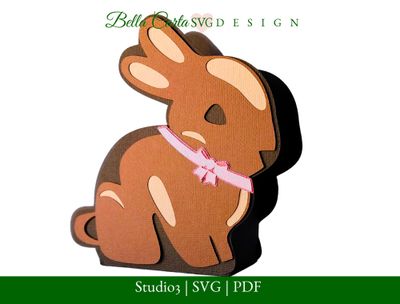 Chocolate Easter Bunny Box SVG