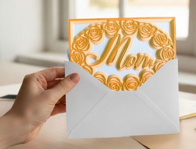 Mother’s Day Wreath Layered Card SVG