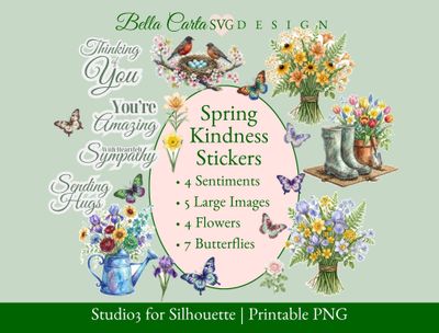 Spring Kindness Stickers &amp; Watercolor Ephemera