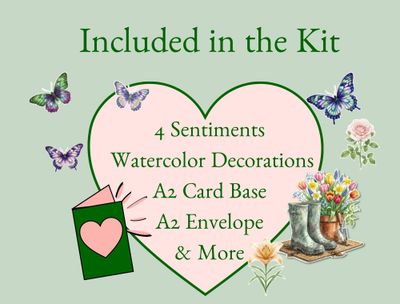 Kindness Spring Green Card Kit