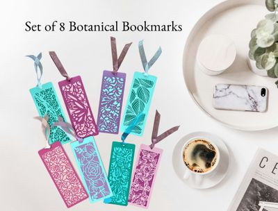 Botanical Bookmarks Layered SVG Bundle