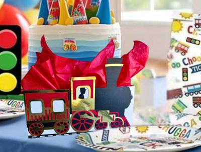 Train Gift Box SVG Digital Template