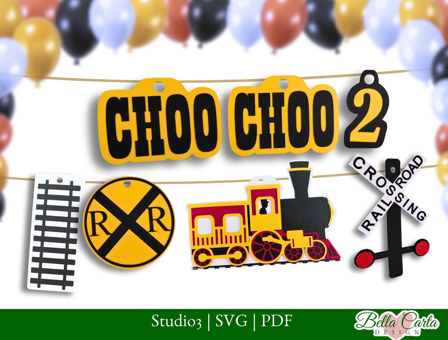 Train Birthday Party Banner