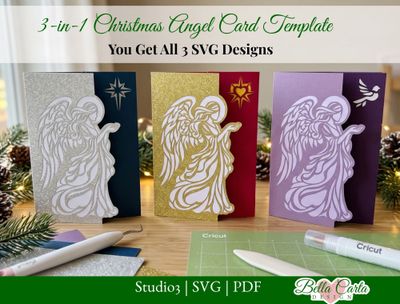 Angel Christmas Card SVG