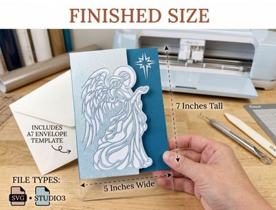 Angel Christmas Card SVG