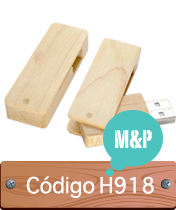 MYP USB Madera Giratoria Cuadrada