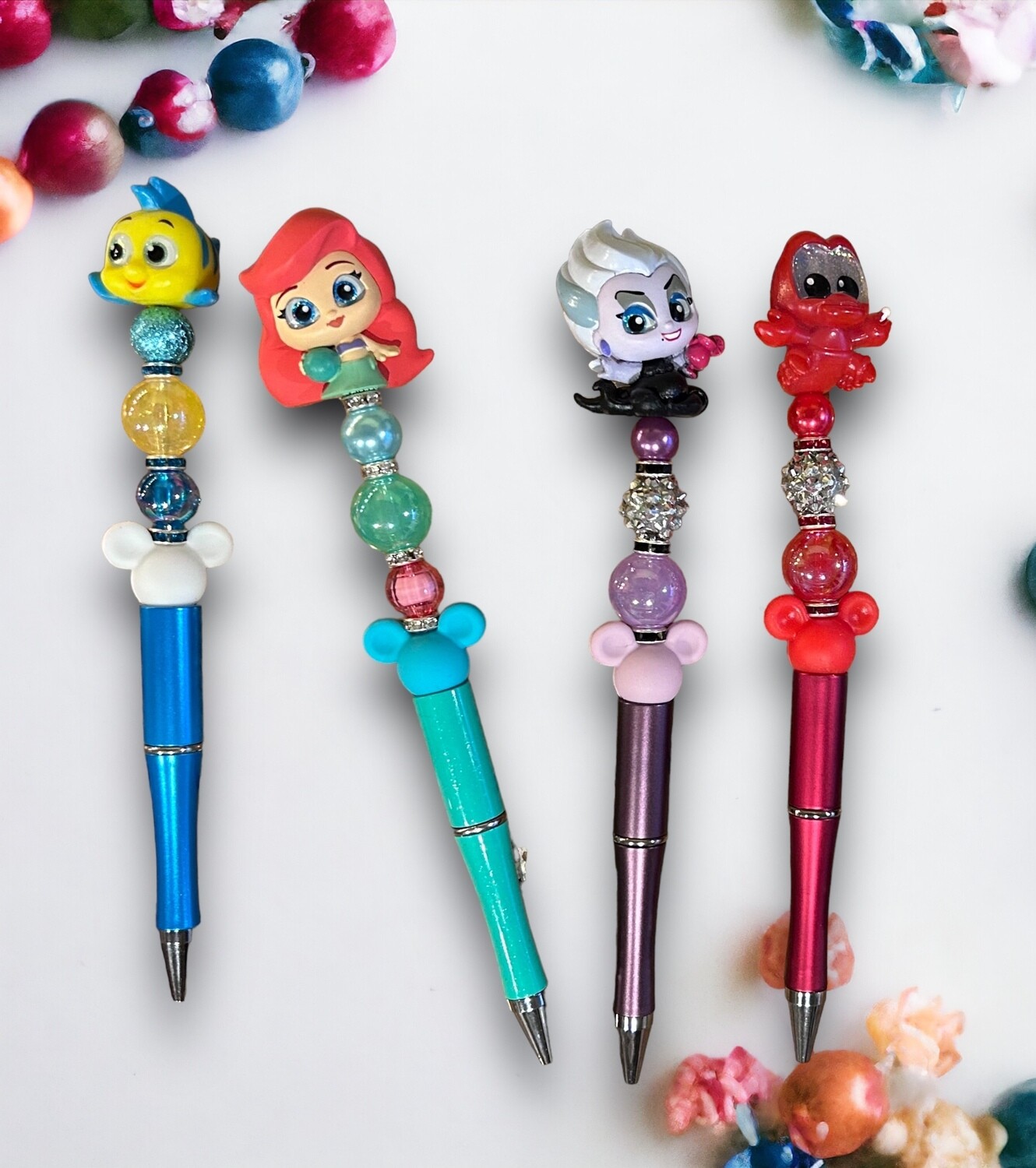 Little Mermaid Beaded Character Pens
