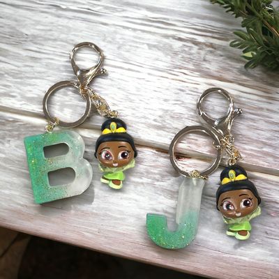 Initial Keychains - Tiana Inspired
