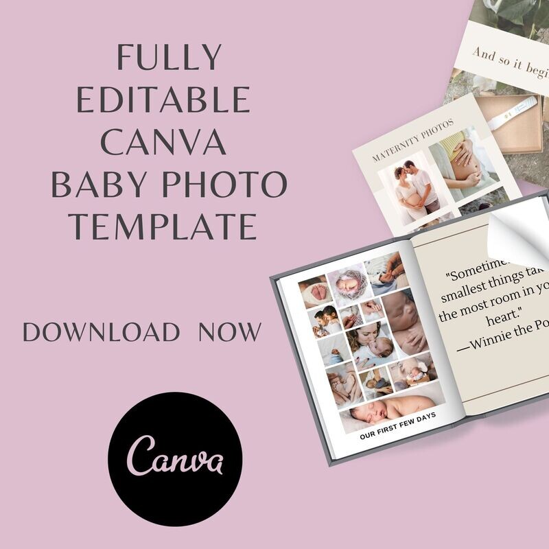 Baby photo book Canva Template