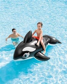 Intex Whale Ride-On Pool Float 76" X 47"