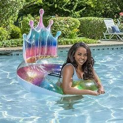 Poolmaster 43" Rainbow Glitter Tierra Party Tube