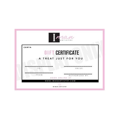 Iman Artistry Gift Card